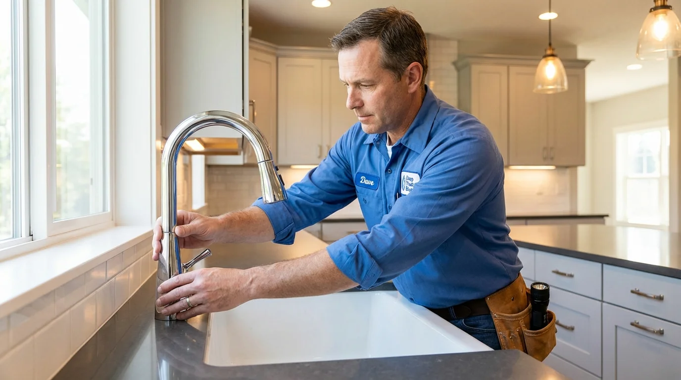 Kitchen faucet installation by Johns Plumbing LLC in Van Horn