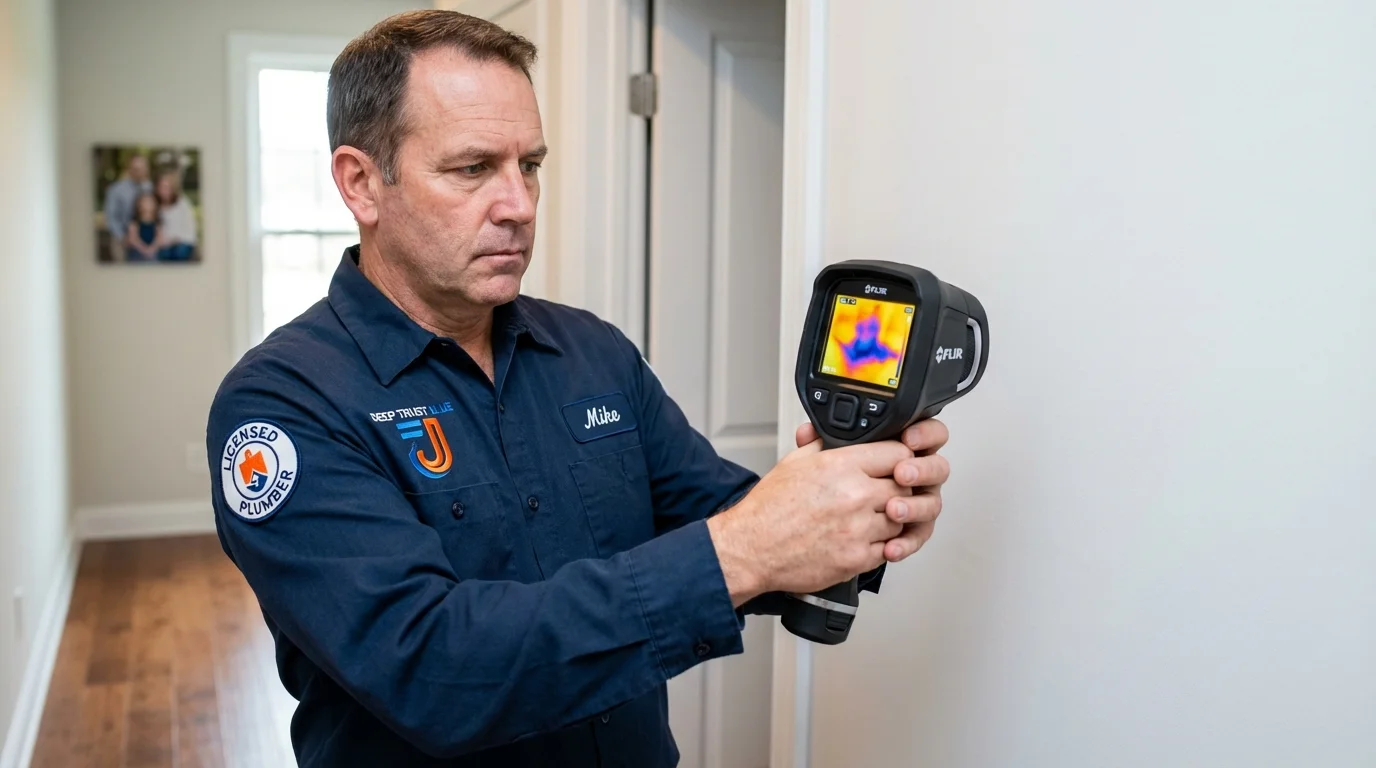 Thermal imaging leak detection by Johns Plumbing LLC in Van Horn